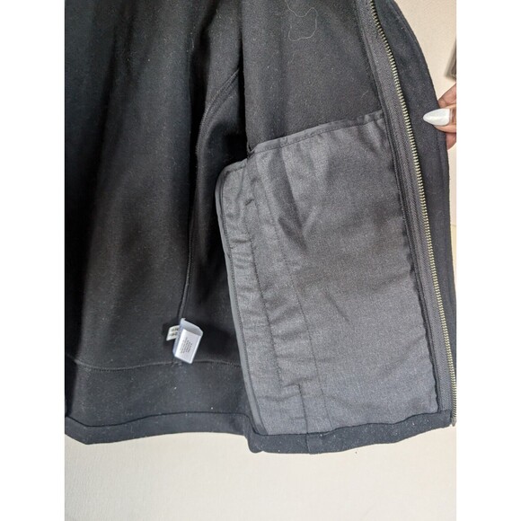 Smartwool Jacket Small Black Merino Wool Blend Full Zip Coat Gorpcore Outdoor - Picture 12 of 14